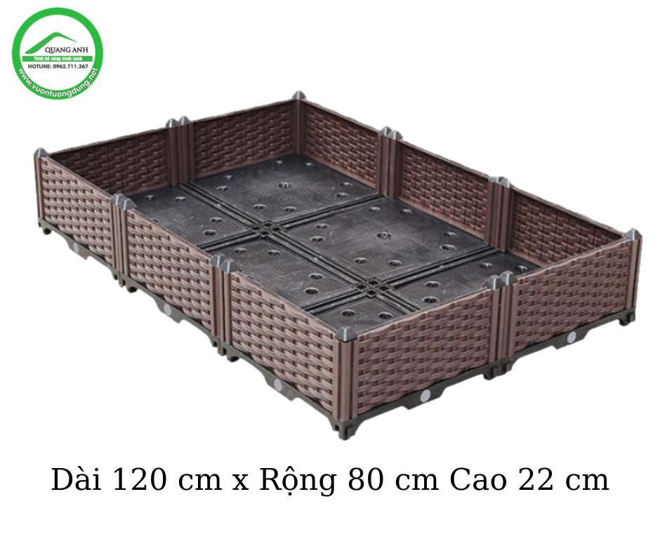 Chậu ghép trồng rau màu nâu giá bao nhiêu ? Báo giá chậu ghép thông minh màu nâu 2024