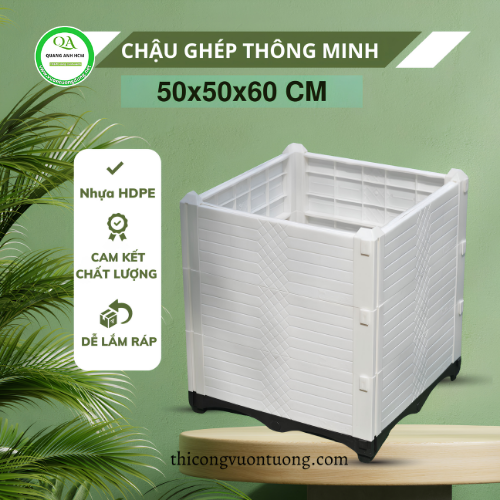 Chậu ghép trồng rau KT 50x50x60 bền đẹp, tiện lợi 