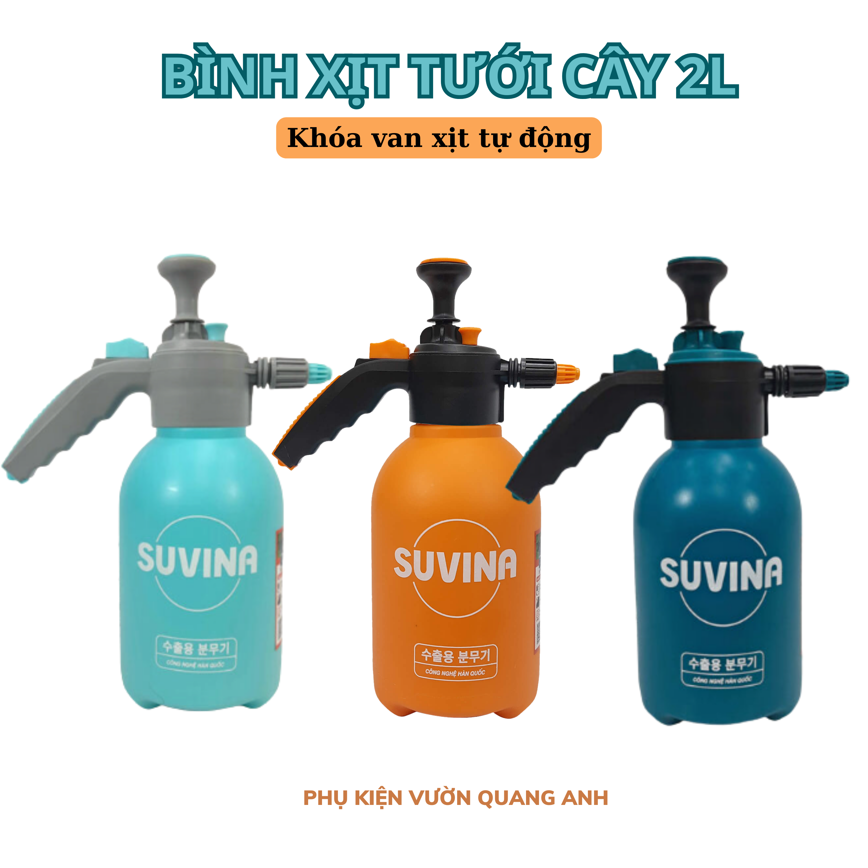 Bình tưới vòi phun tự động dung tích 2L đa dạng màu sắc Bình tưới vòi phun tự động dung tích 2L đa dạng màu sắc