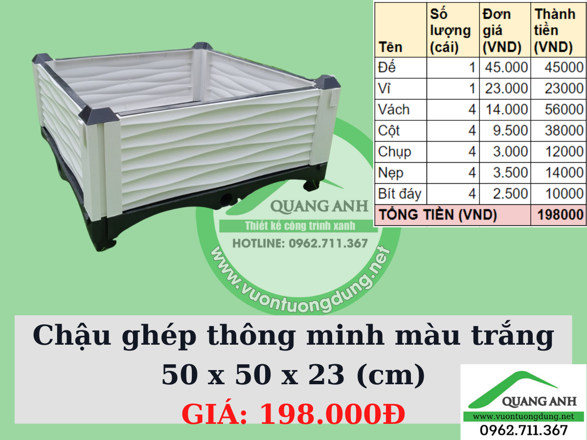 Chậu ghép thông minh Chậu ghép thông minh