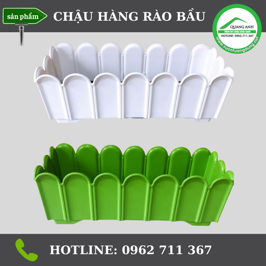 Chậu hàng rào nhiều màu - Decor vườn cây thêm xinh Chậu hàng rào nhiều màu - Decor vườn cây thêm xinh