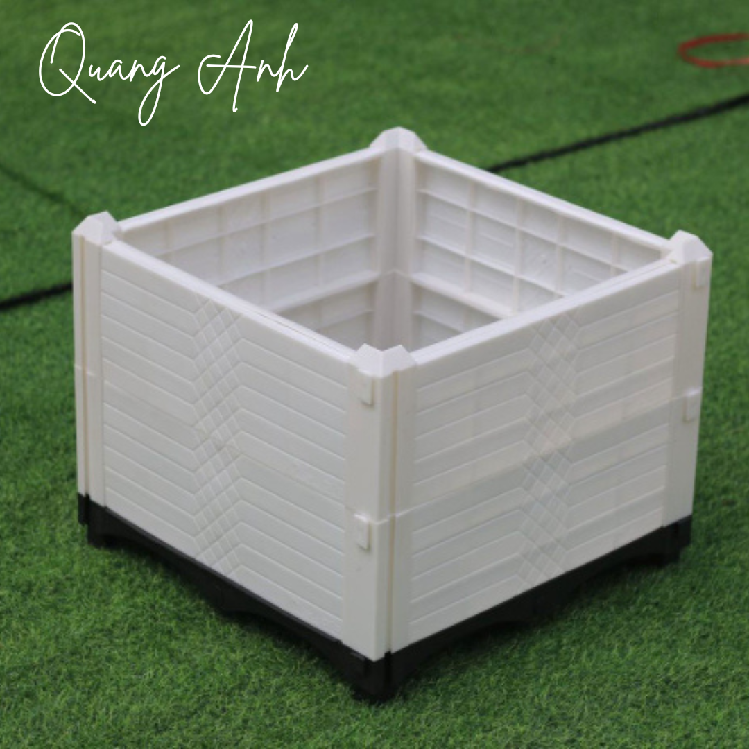 Chậu trồng rau, trồng cây thông minh nhựa HDPE 50x50x40 cm