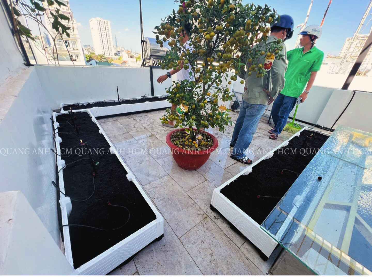 Thi Công Vườn Rau Sạch Chậu Ghép Thông Minh - Quận 7 Thi Công Vườn Rau Sạch Chậu Ghép Thông Minh - Quận 7